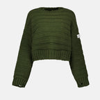 Maglieria Maglione Effetto Usato Mm6 Cachi Femme