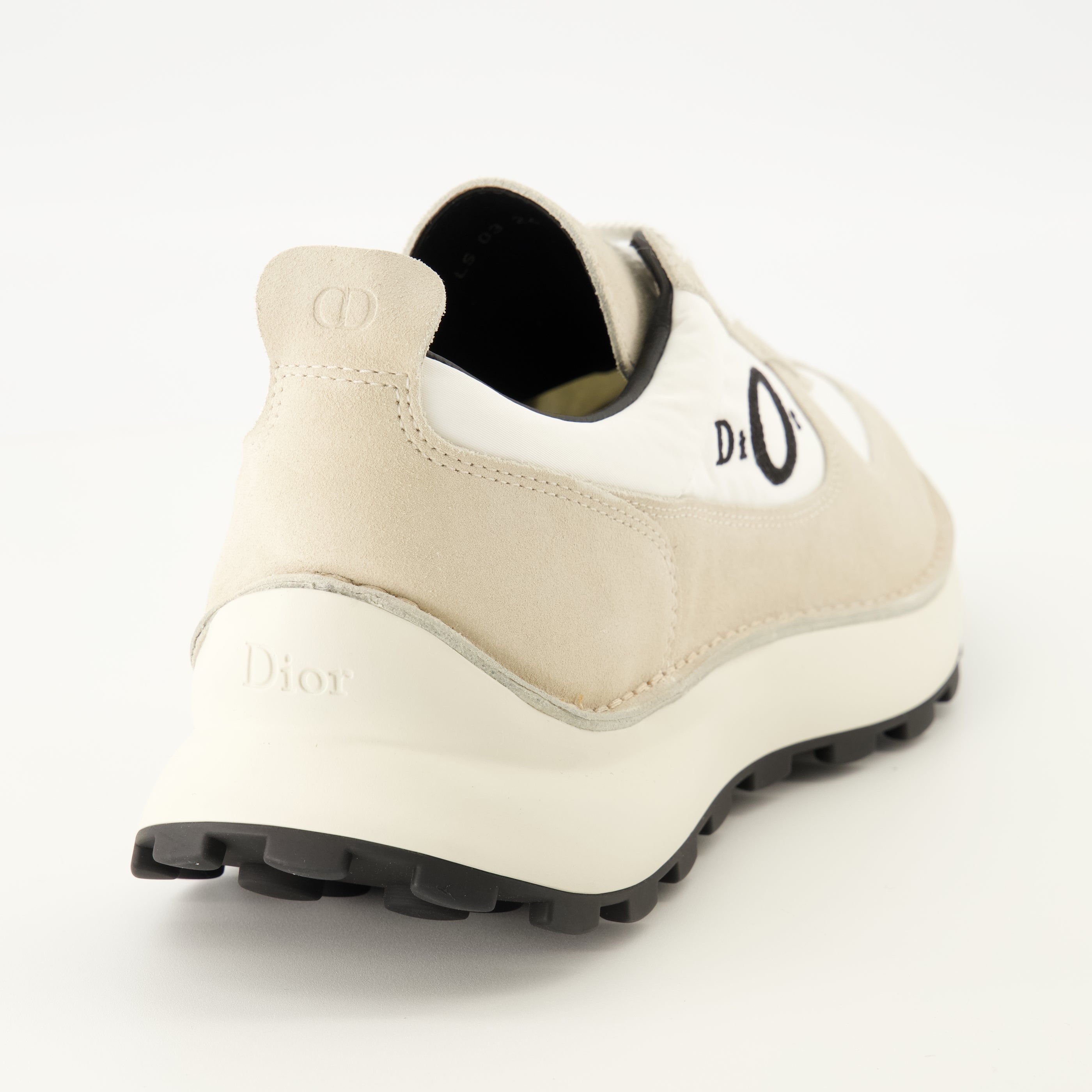 Baskets Zapatillas Dior Squash Beige en Piel Velours Dior Blanc Homme