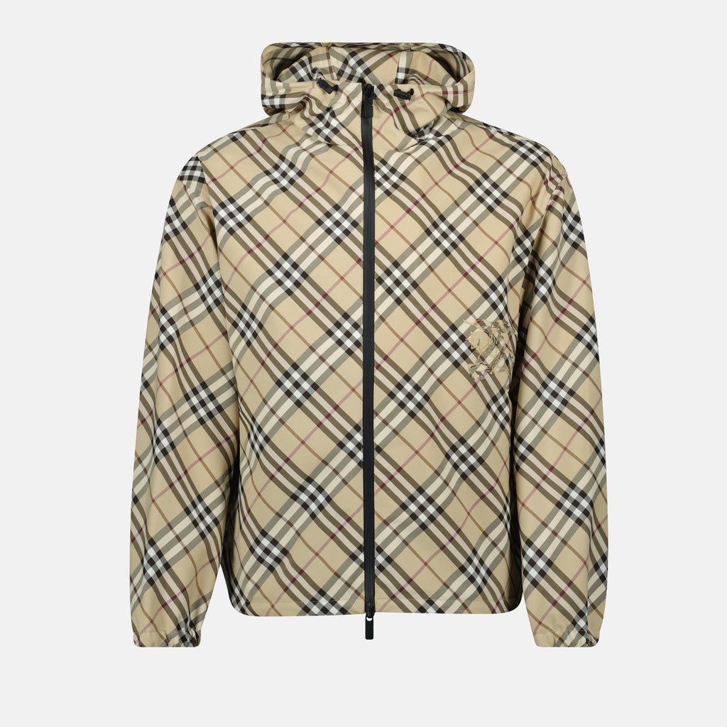 Jaquetas Cavalier Check Windbreaker Burberry Bege Homme