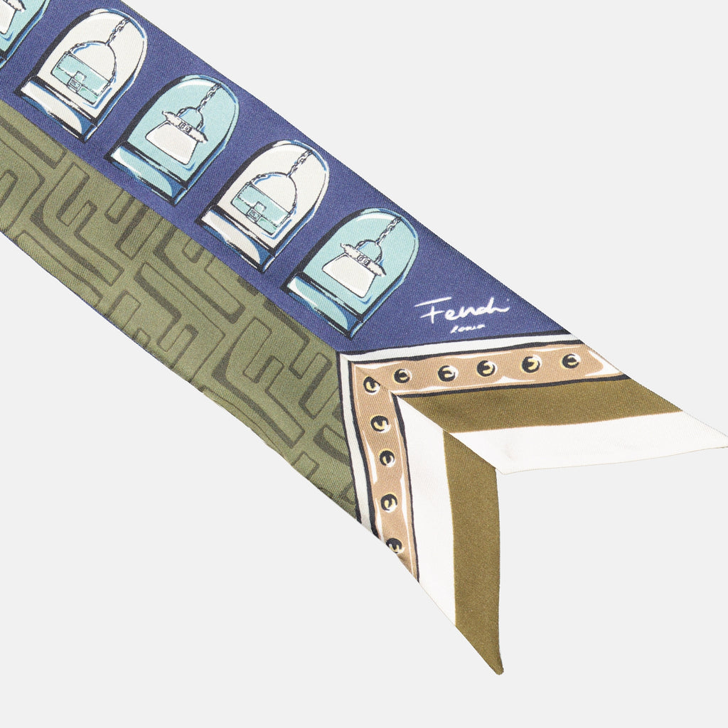 Écharpes, foulards et gants Bandeau en soie Fendi Vert Femme