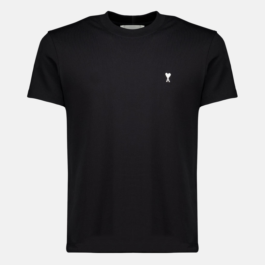 T-shirts Maglietta Nera in Cotone Ami PARIS Noir Homme