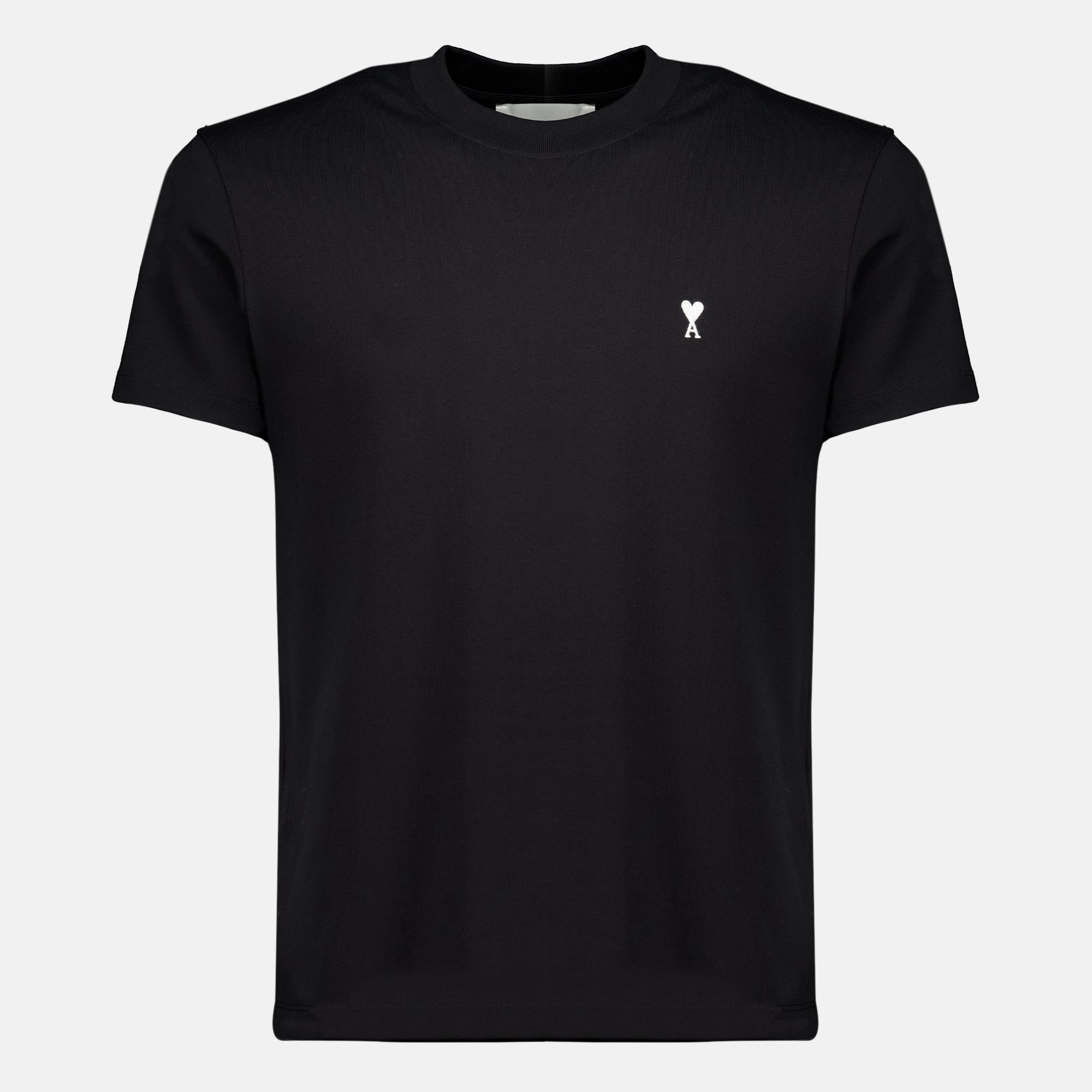 T-shirts T-shirt noir en coton Ami PARIS Noir Homme