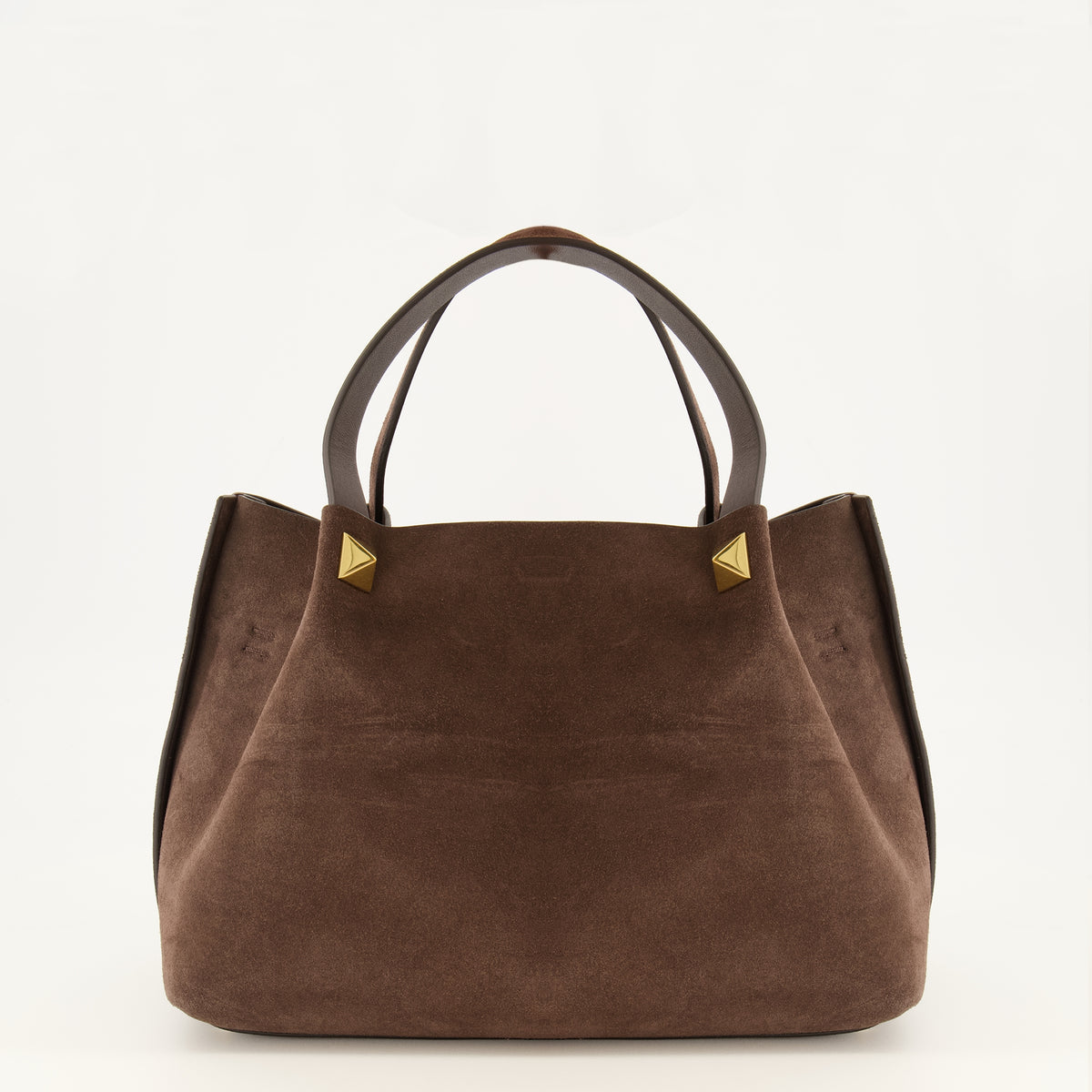 Sacs cabas Piccola Borsa Tote in Pelle Scamosciata Marrone Valentino Garavani Marron Femme
