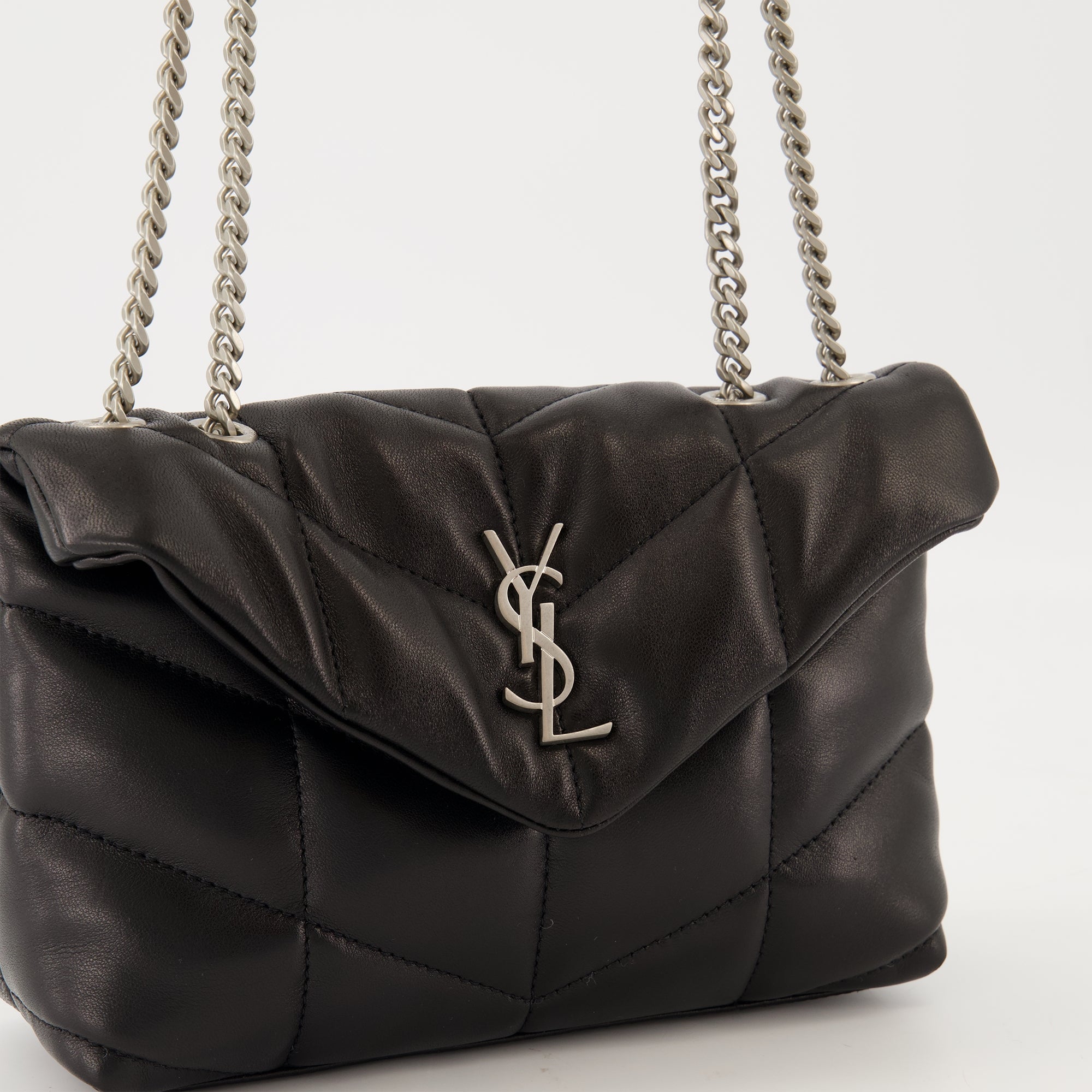 Image of the Saint Laurent Puffer Toy Bag for Women - Autumn-Winter 2025 - Detailed View 2