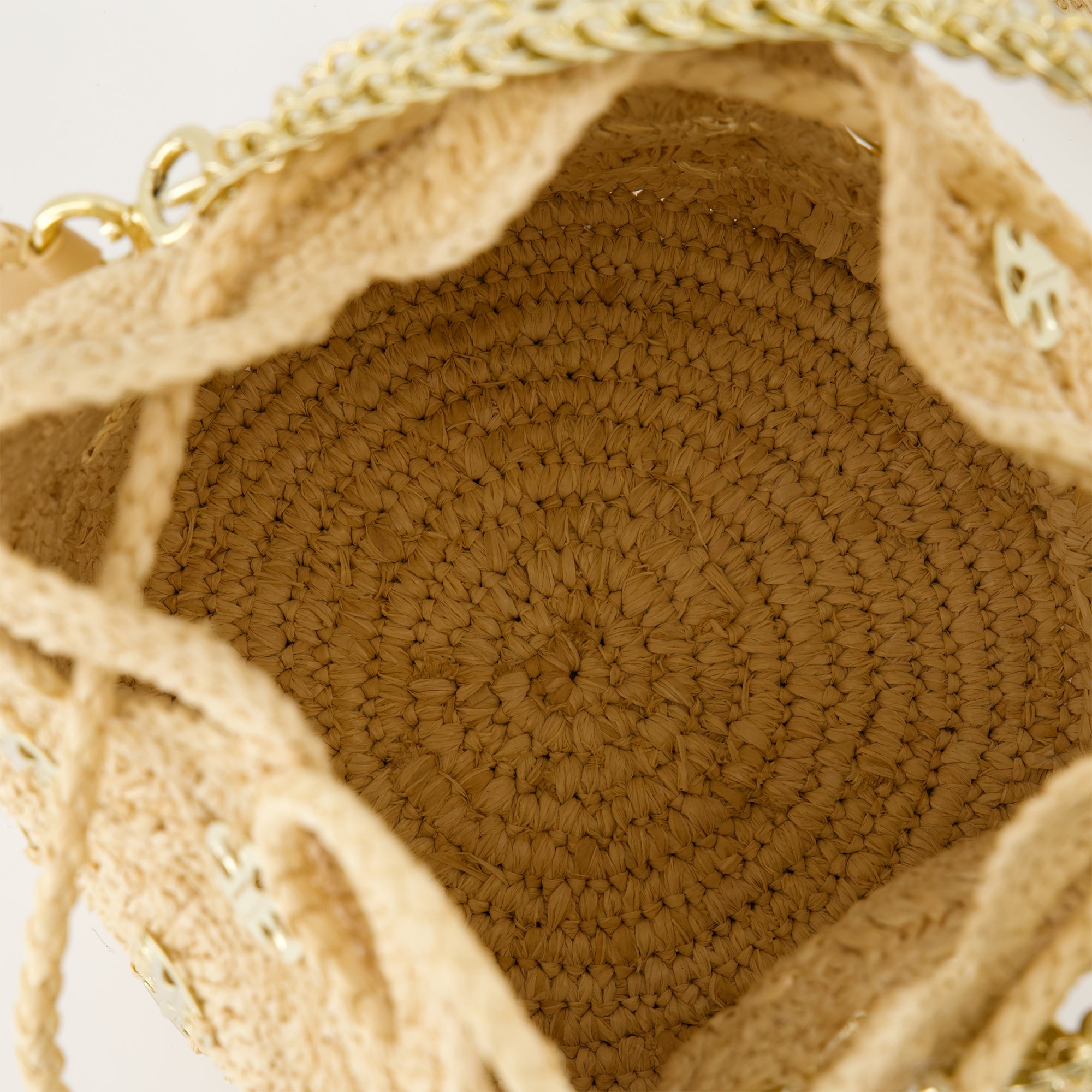 Beuteltaschen Raffia Bucket Bag Rabanne Beige Femme