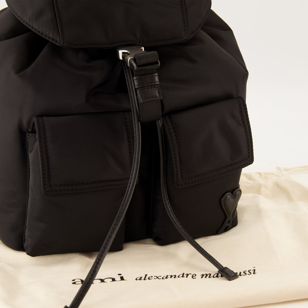 Sacs à dos Zaino Marcel Nero Piccolo Ami PARIS Noir Unisexe