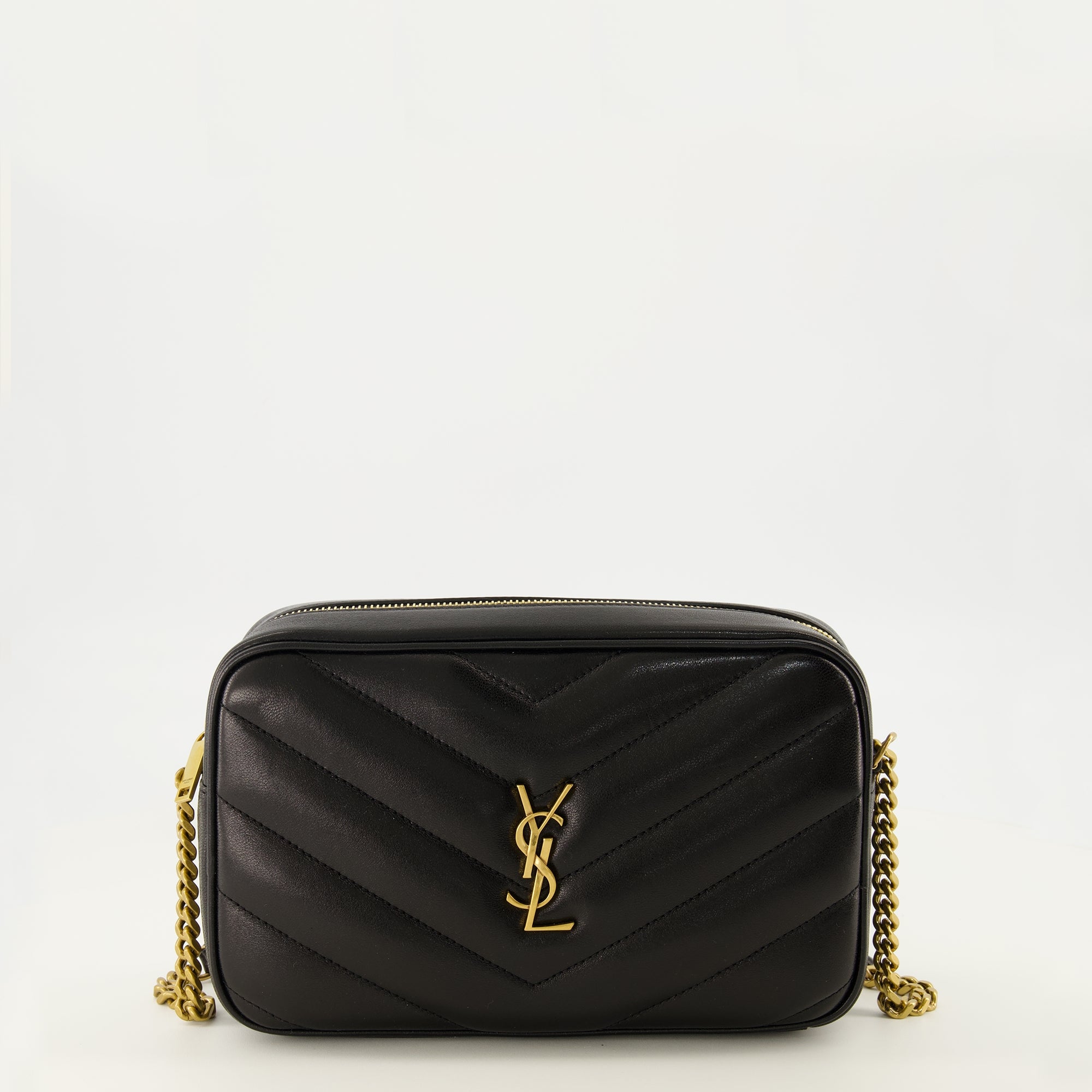 Sacs à main et épaule Sac Loulou Camera en cuir matelassé noir Saint Laurent Noir Femme