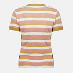 Image de l'article T-shirt à rayures rose de la marque Prada pour Femme - Saison Printemps-Été 2026 - Vue de Dos