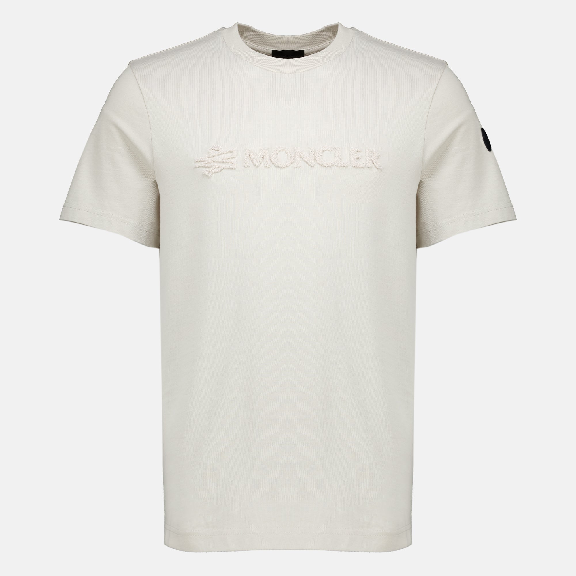 T-shirts T-shirt en coton à logo blanc Moncler Blanc Homme