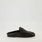 Imagen de las mules loafers negras de la marca Saint Laurent para Mujer - Temporada Otoño-Invierno 2025 - Vista lateral derecha
