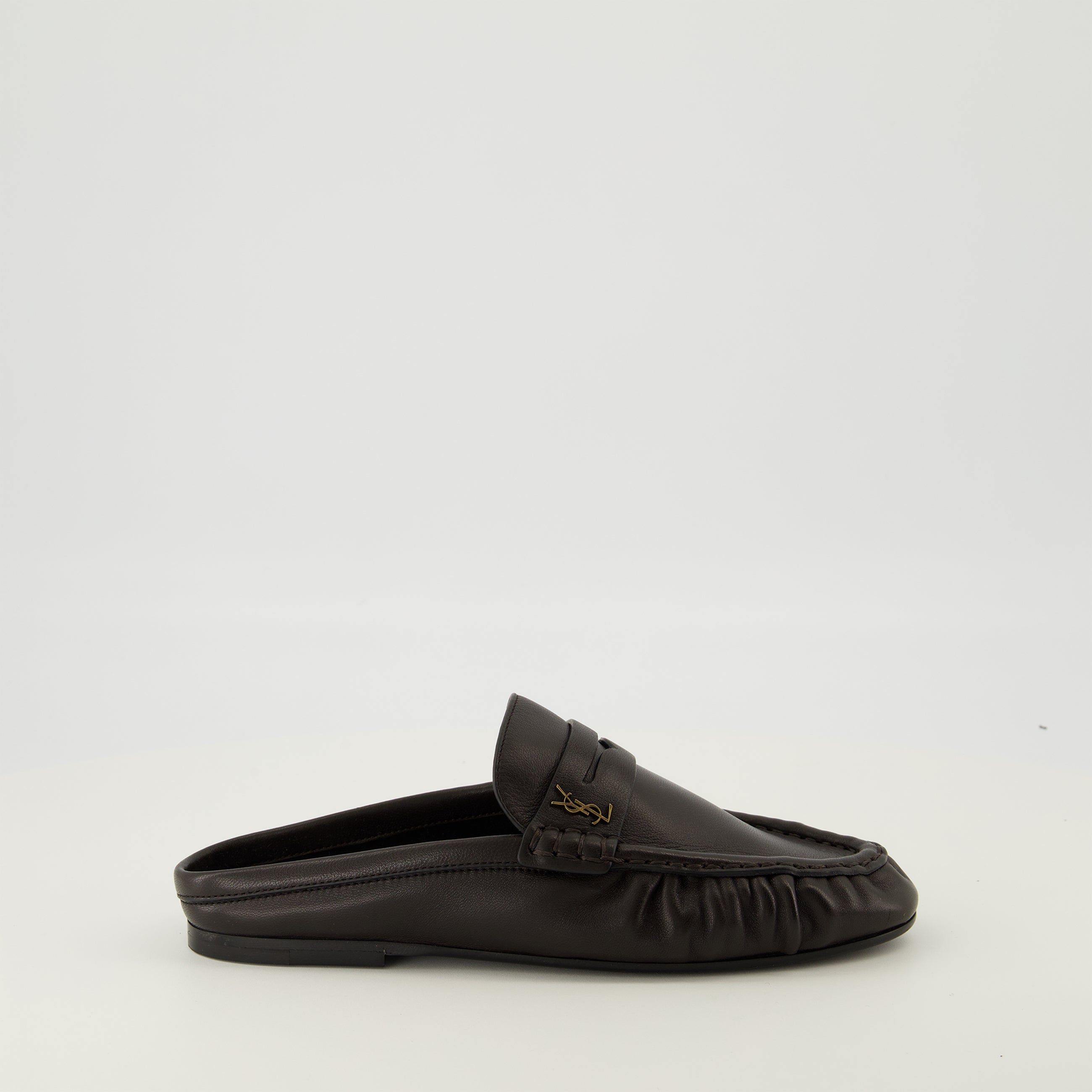 Image de l'article Mules Loafer noir de la marque Saint Laurent pour Femme - Saison Automne-Hiver 2025 - Vue latérale droite