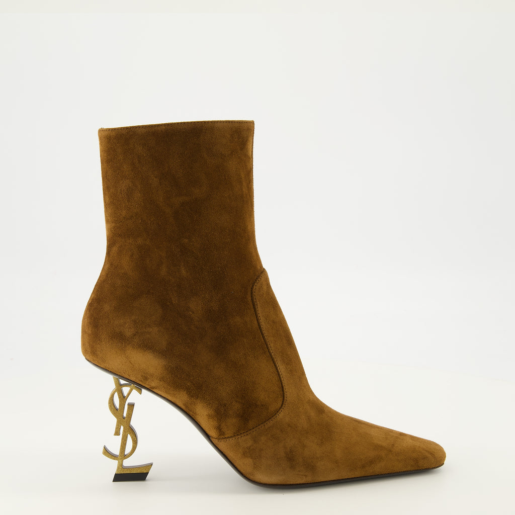 Bottines Bottines Opyum en suède marron Saint Laurent Marron Femme