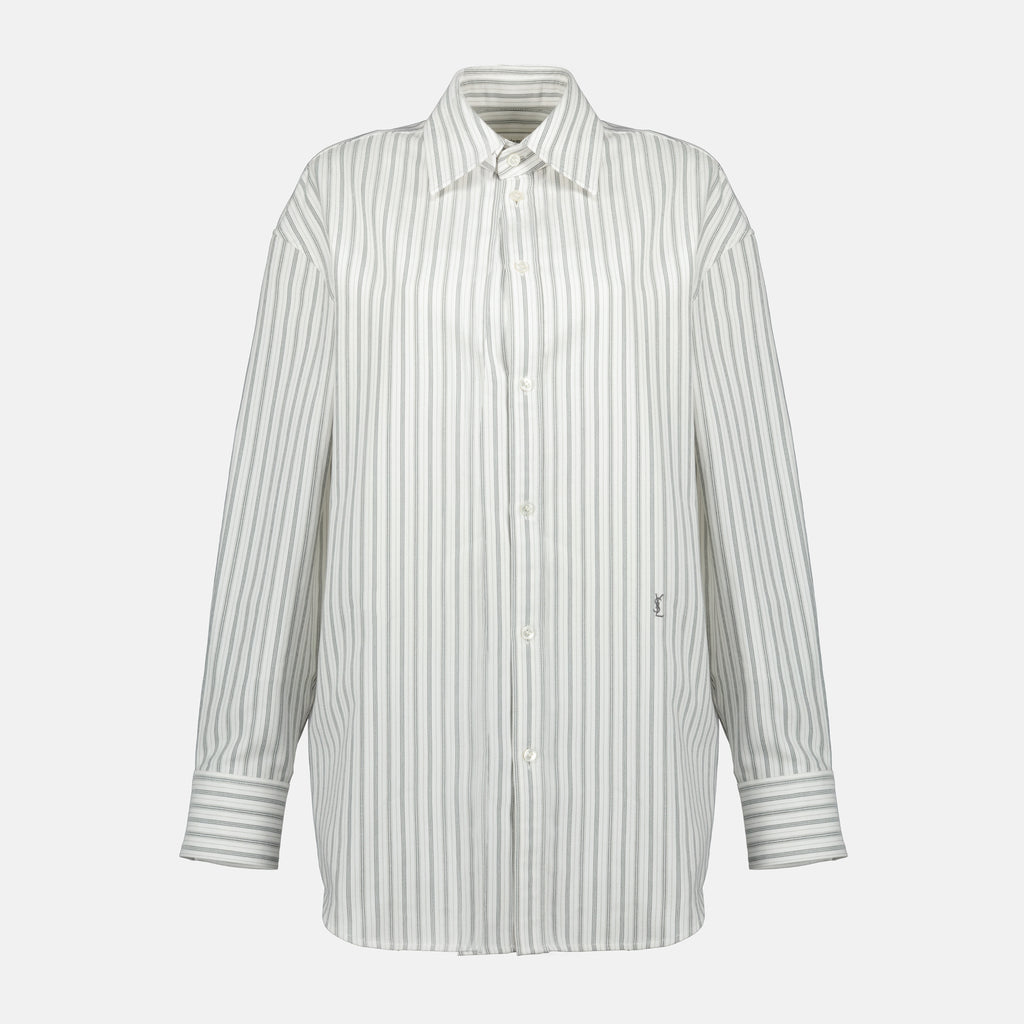 Chemises Chemise à rayures Saint Laurent Blanc Femme