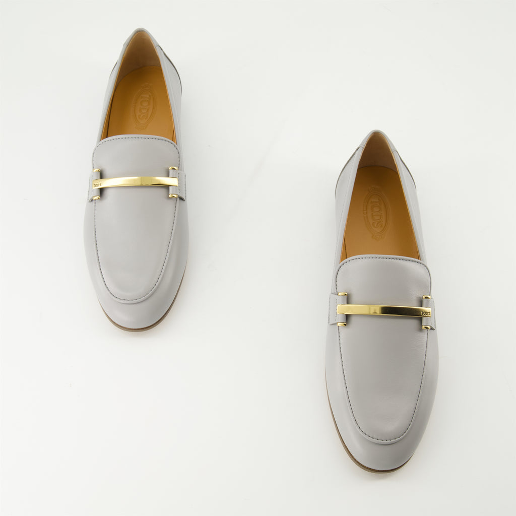 Mocassins Mocassins en cuir lisse Tod's Gris Femme