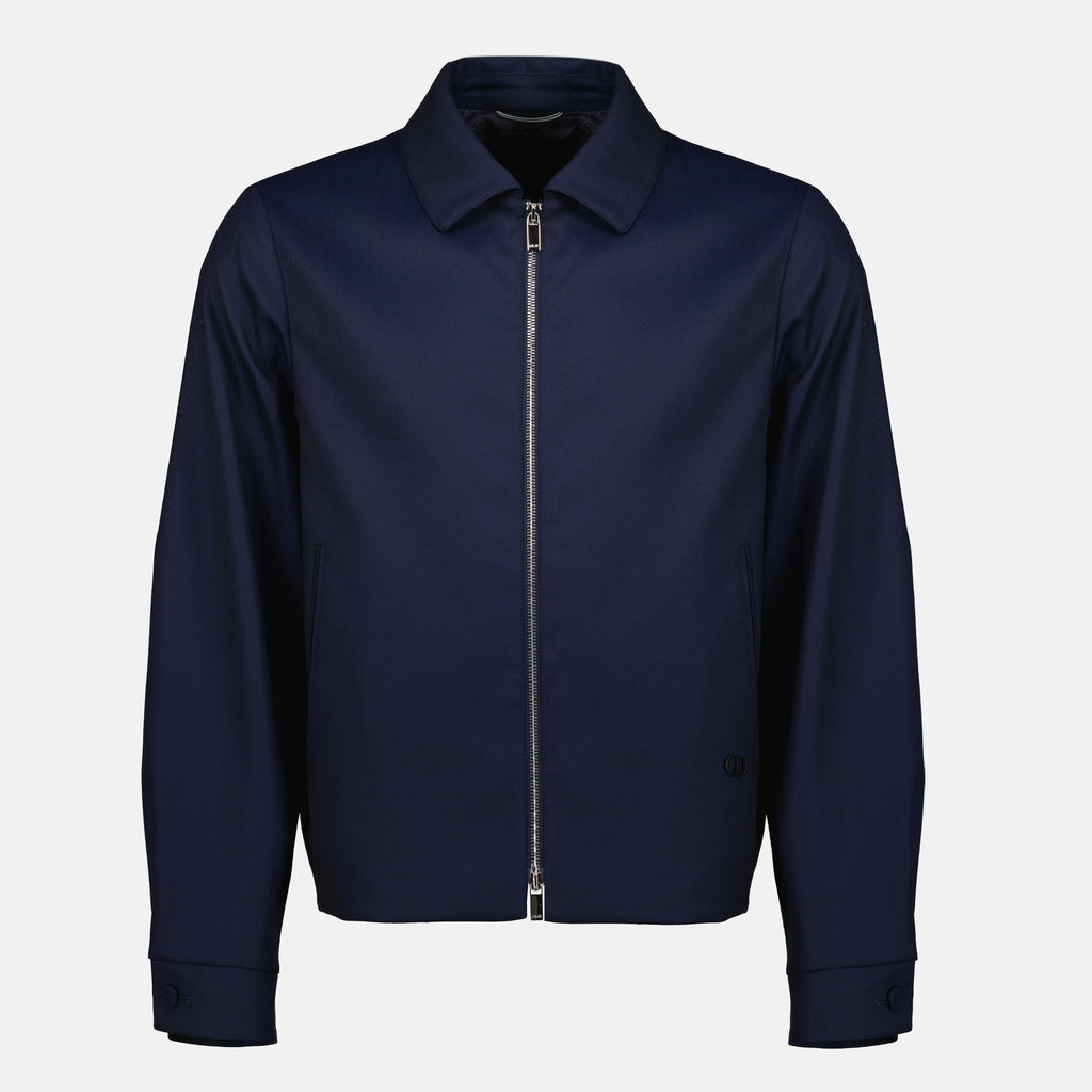 Bild des Herren-Navy-Zip-Jackets von Dior - Frühjahr/Sommer 2026 - Vorderansicht