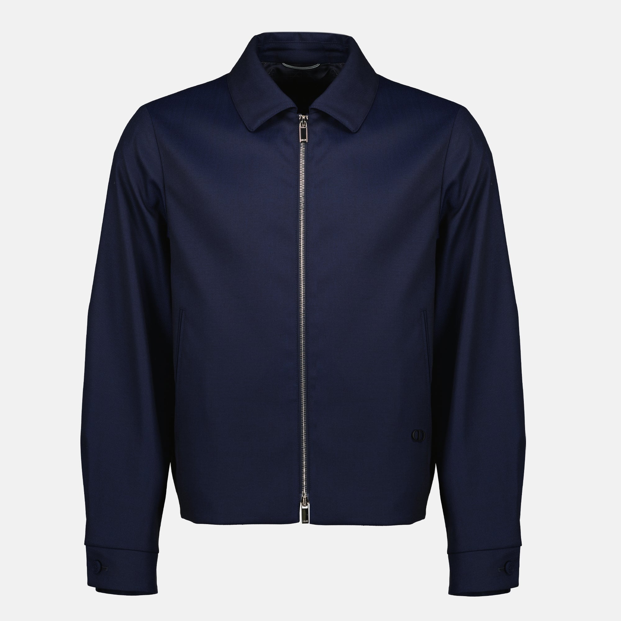 Bild des Herren-Navy-Zip-Jackets von Dior - Frühjahr/Sommer 2026 - Vorderansicht