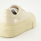 Sneaker Zapatillas con Plataforma Mm6 Beige Femme