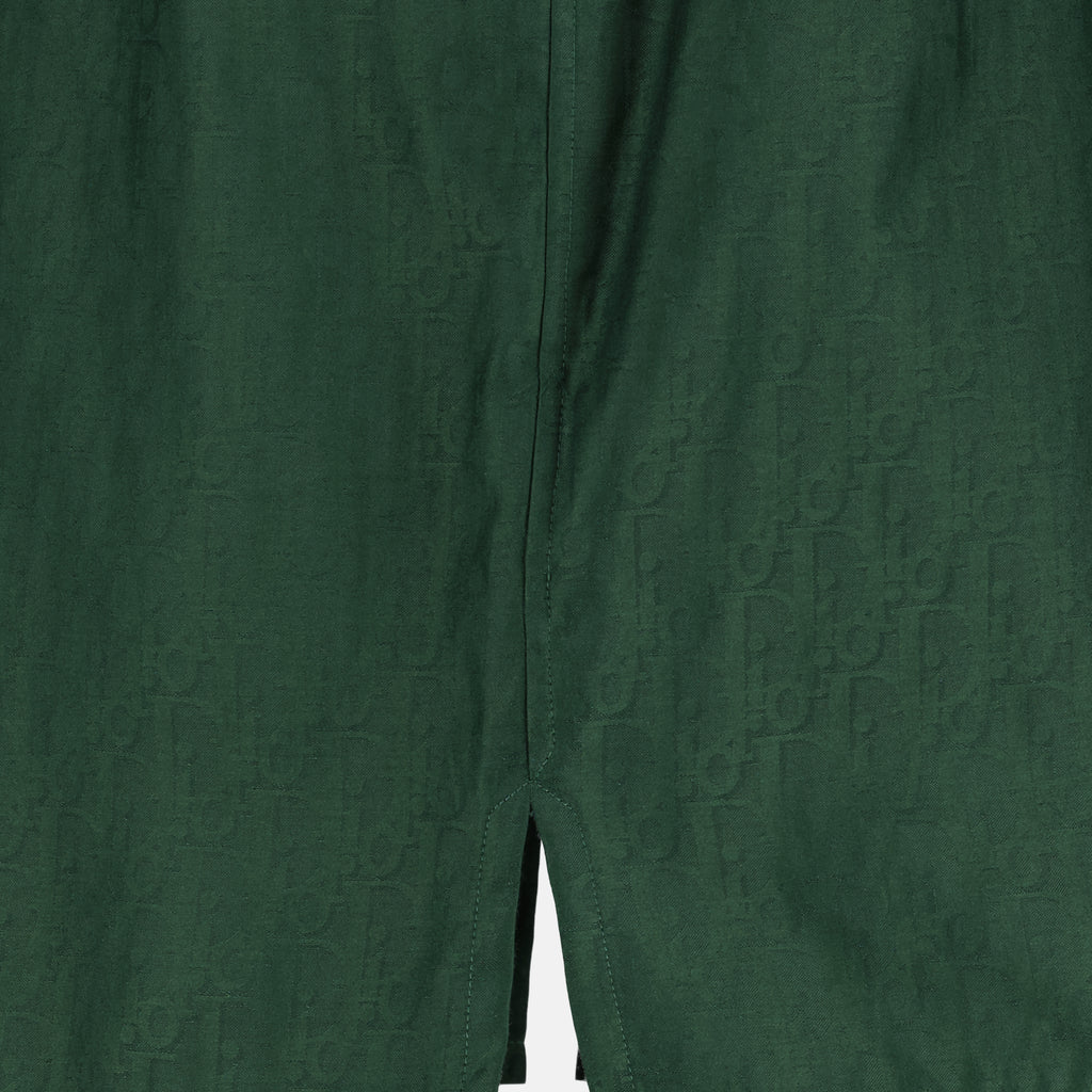 Immagine della camicia Dior Oblique verde in seta del marchio Dior per Uomo - Collezione Primavera-Estate 2026 - Vista Dettagliata_1