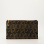 파우치 Pochette baguette imprimé FF Fendi 갈색 Femme