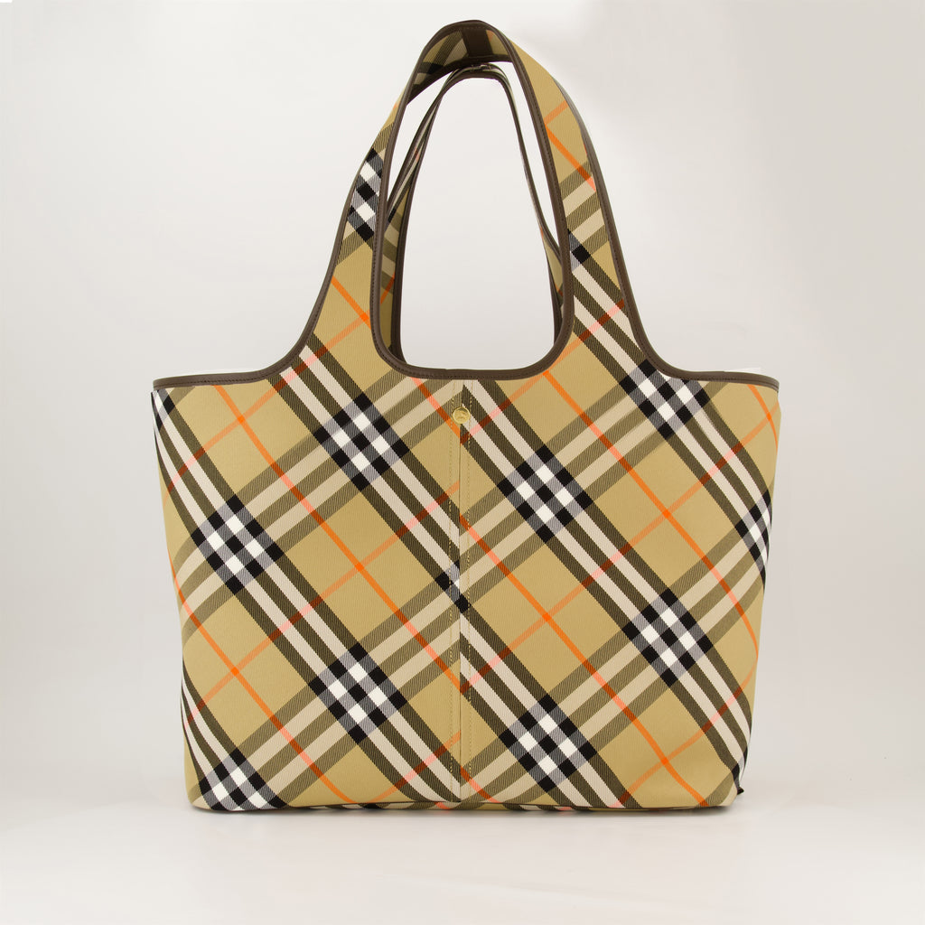 Tote bags Karierter Einkaufstasche Burberry Beige Femme