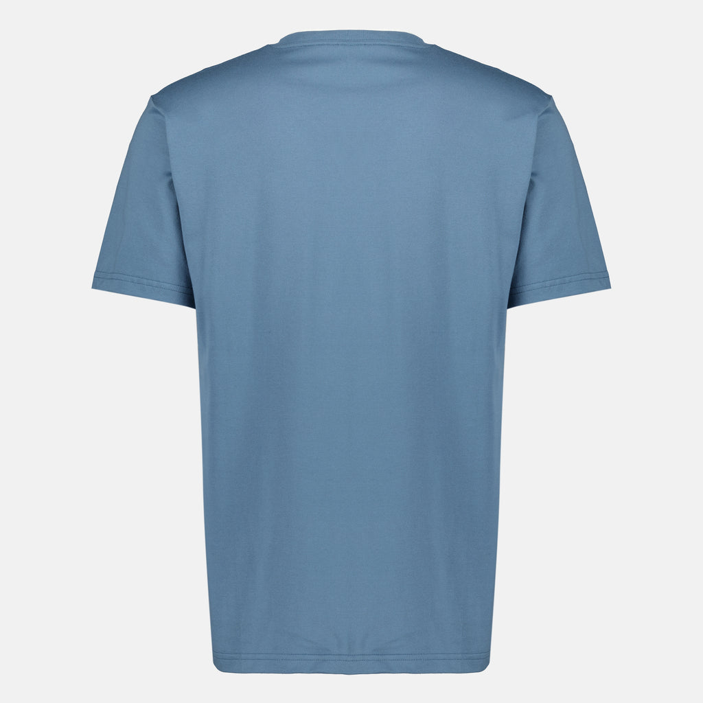 Imagen de la camiseta azul de Dior para Hombre con bordado de Book Cover en algodón - Temporada Primavera-Verano 2026 - Vista Trasera