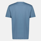 Image of the Dior Men's Blue T-shirt with Book Cover embroidery in cotton - Spring-Summer 2026 - Back View