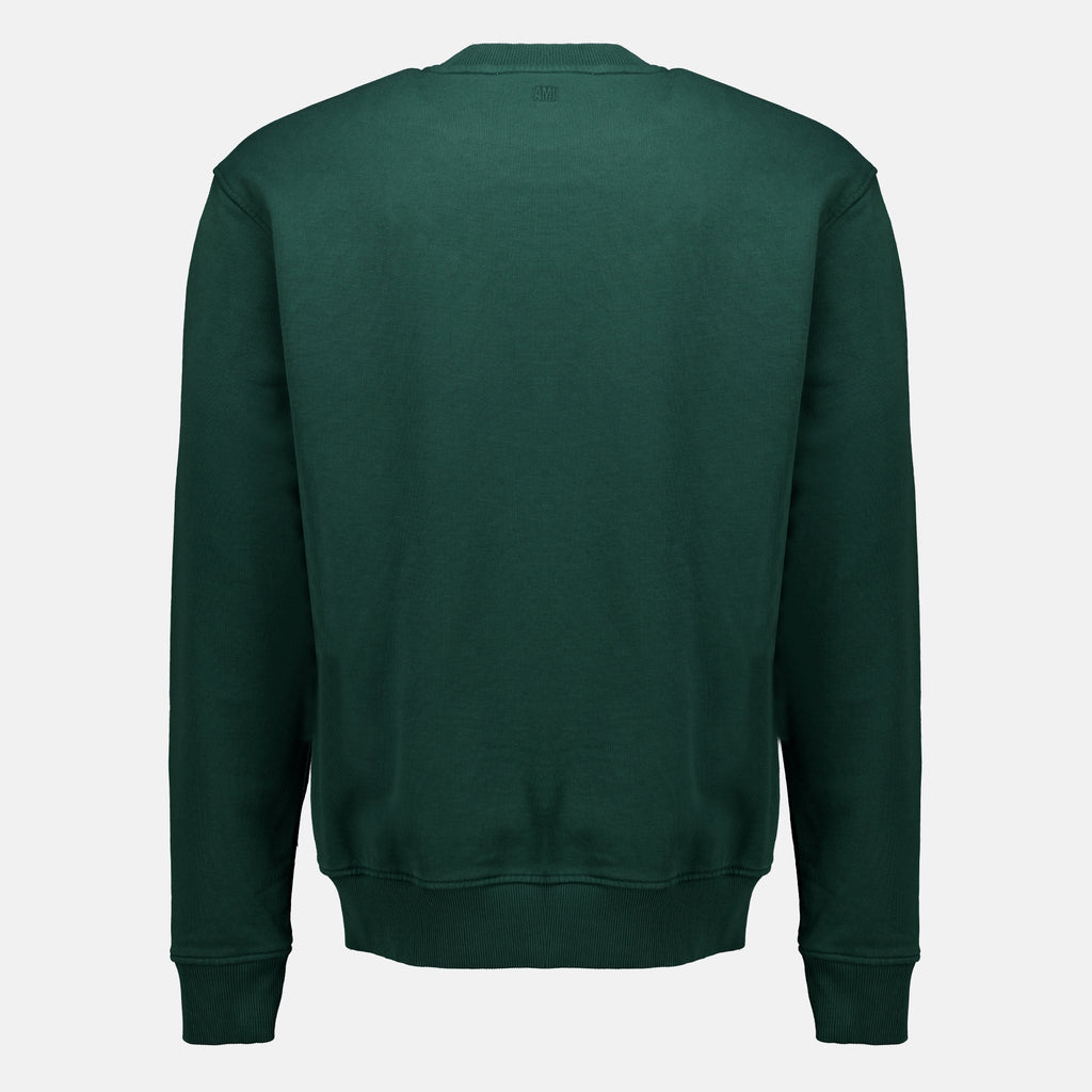 Sweatshirts Felpa Verde in Cotone Ami PARIS Vert Homme