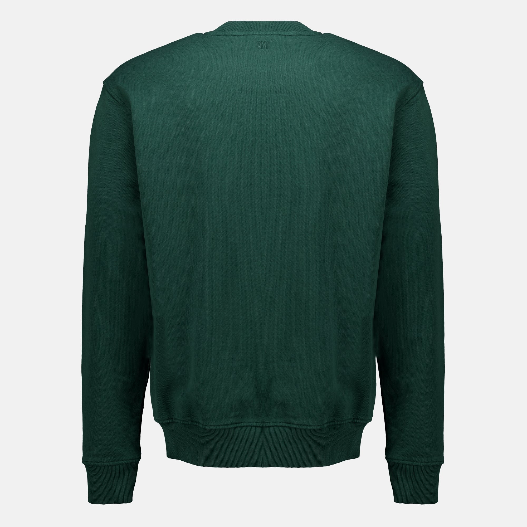 Sweatshirts Sweatshirt vert en coton Ami PARIS Vert Homme