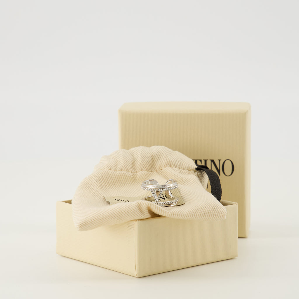 Image de l'article Bague Ovalette avec cristaux Swarovski® de la marque Valentino Garavani pour Femme - Saison Printemps-Été 2026 - Vue détaillée_3