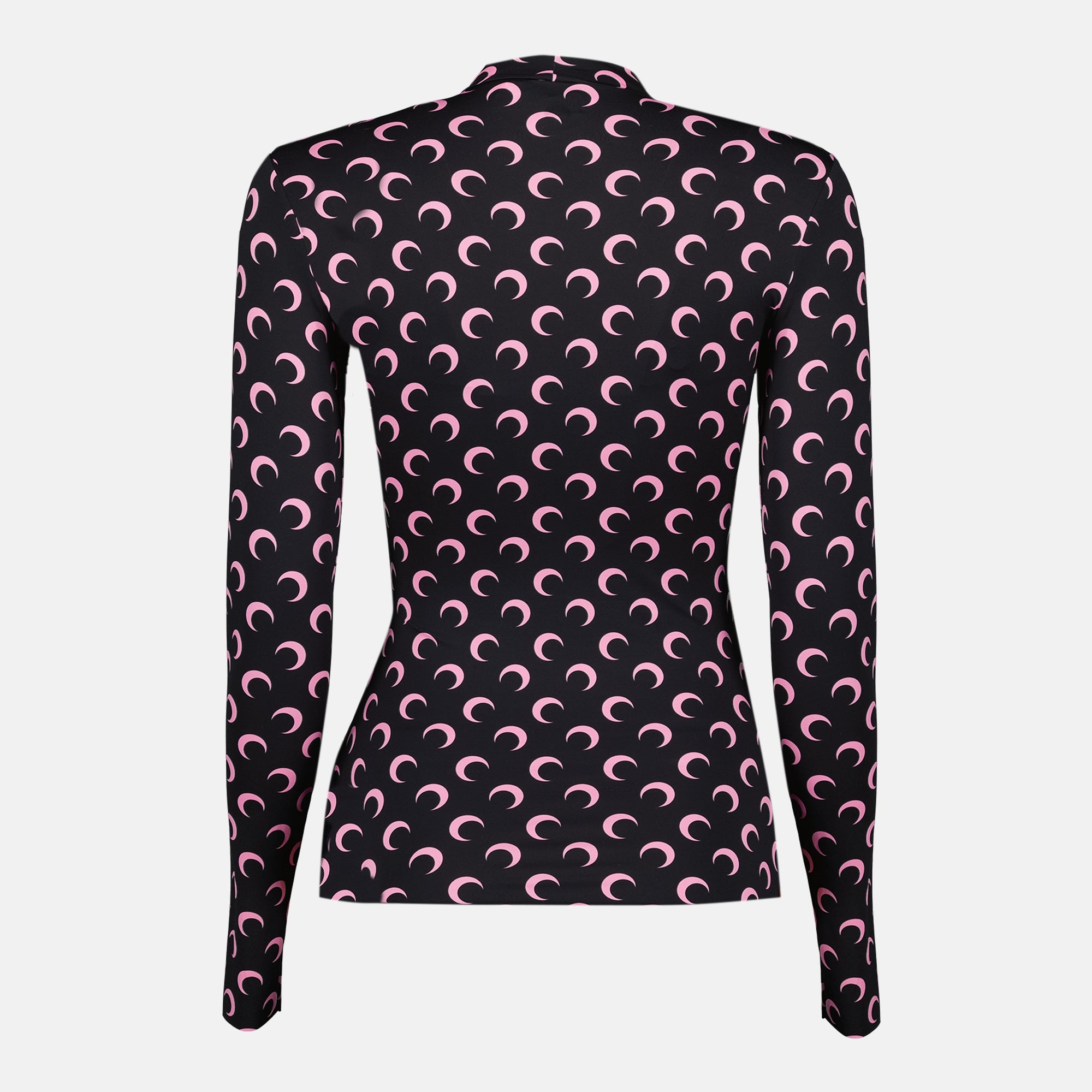 Immagine del top in jersey moon nero e rosa del marchio Marine Serre per Donna - Stagione Autunno-Inverno 2025 - Vista Posteriore