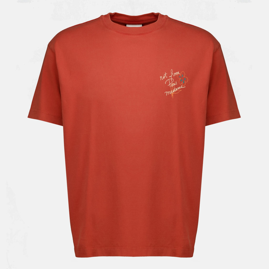 T-shirts T-shirt Slogan Sketch Arancione Drole De Monsieur Orange Homme
