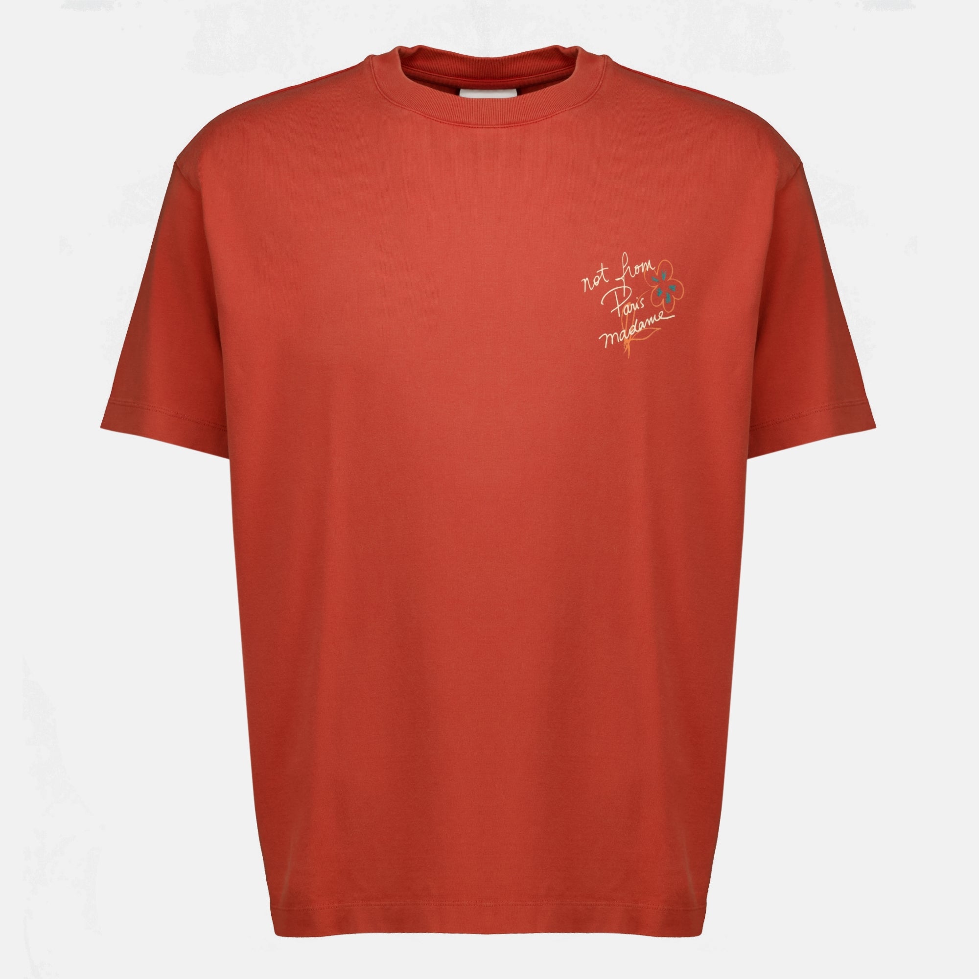 T-shirts T-shirt Slogan Esquisse orange Drole De Monsieur Orange Homme