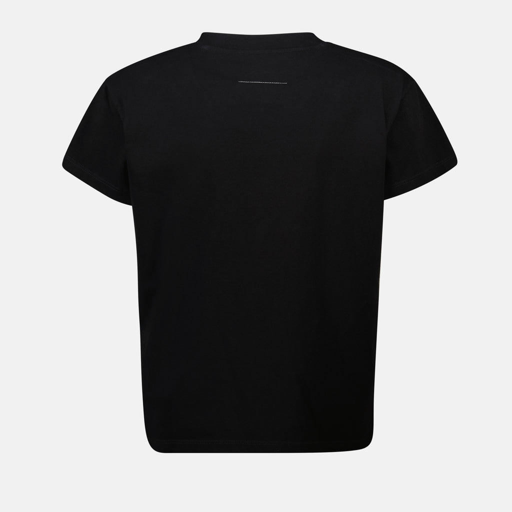 T-shirts T-shirt Numeric à frange Mm6 Noir Femme