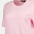 T-Shirts Gesticktes Logo T-Shirt Versace Rosa Femme
