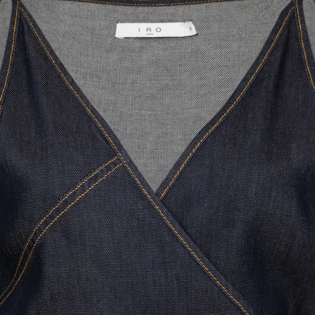Tops Top portefeuille en denim Iro Bleu foncé Femme