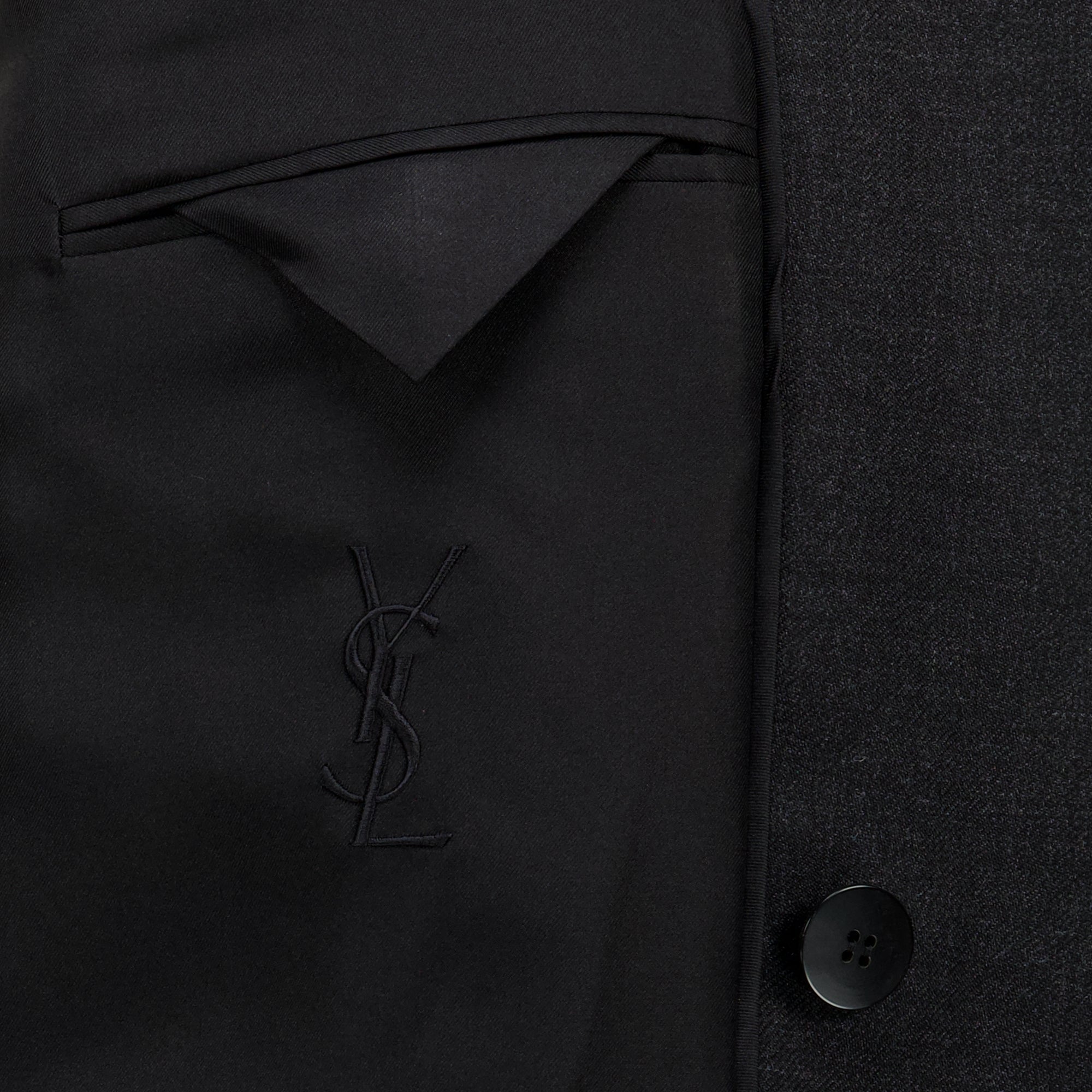 Vestes Blazer en laine noir Saint Laurent Noir Homme