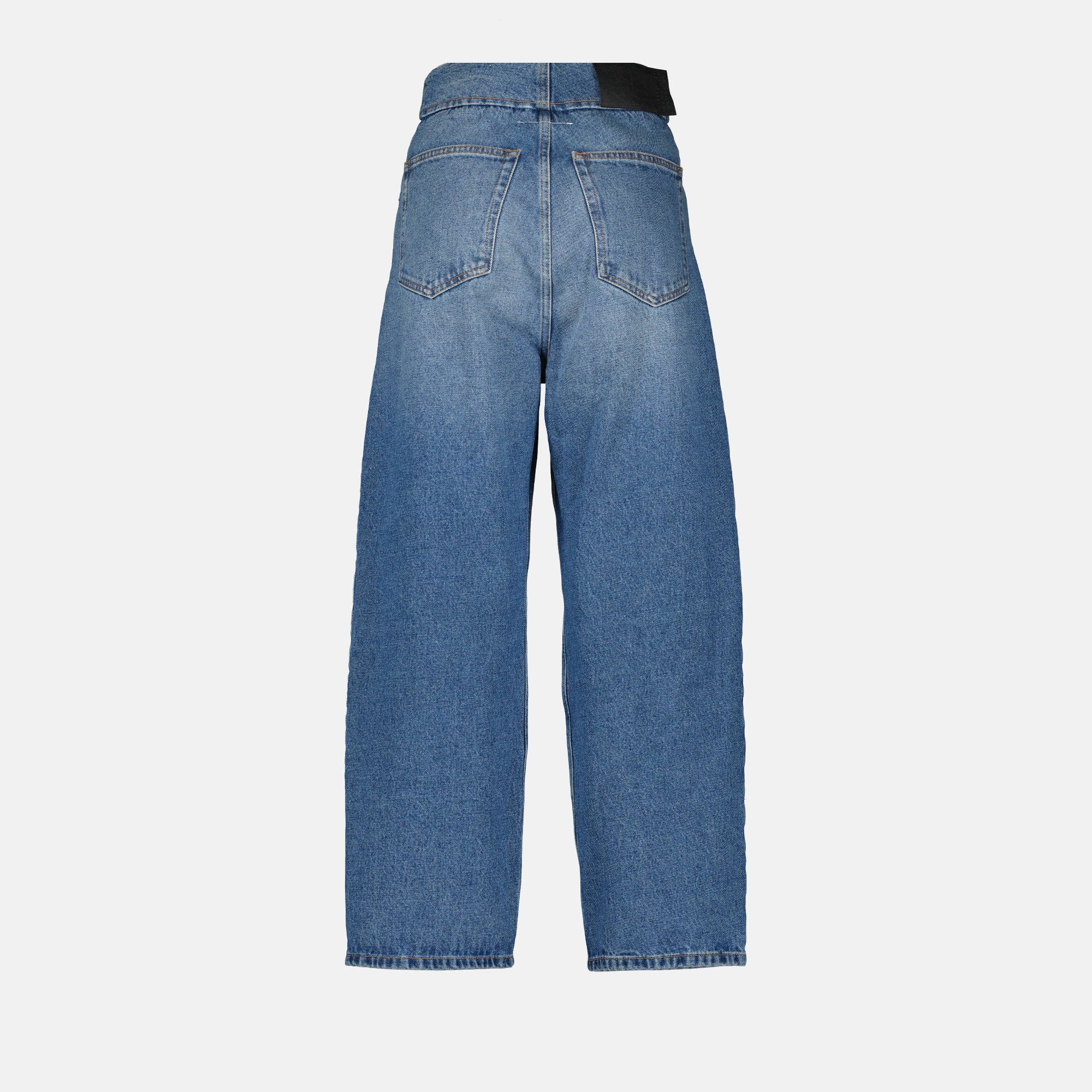 Pantalons Jean large Mm6 Bleu Femme