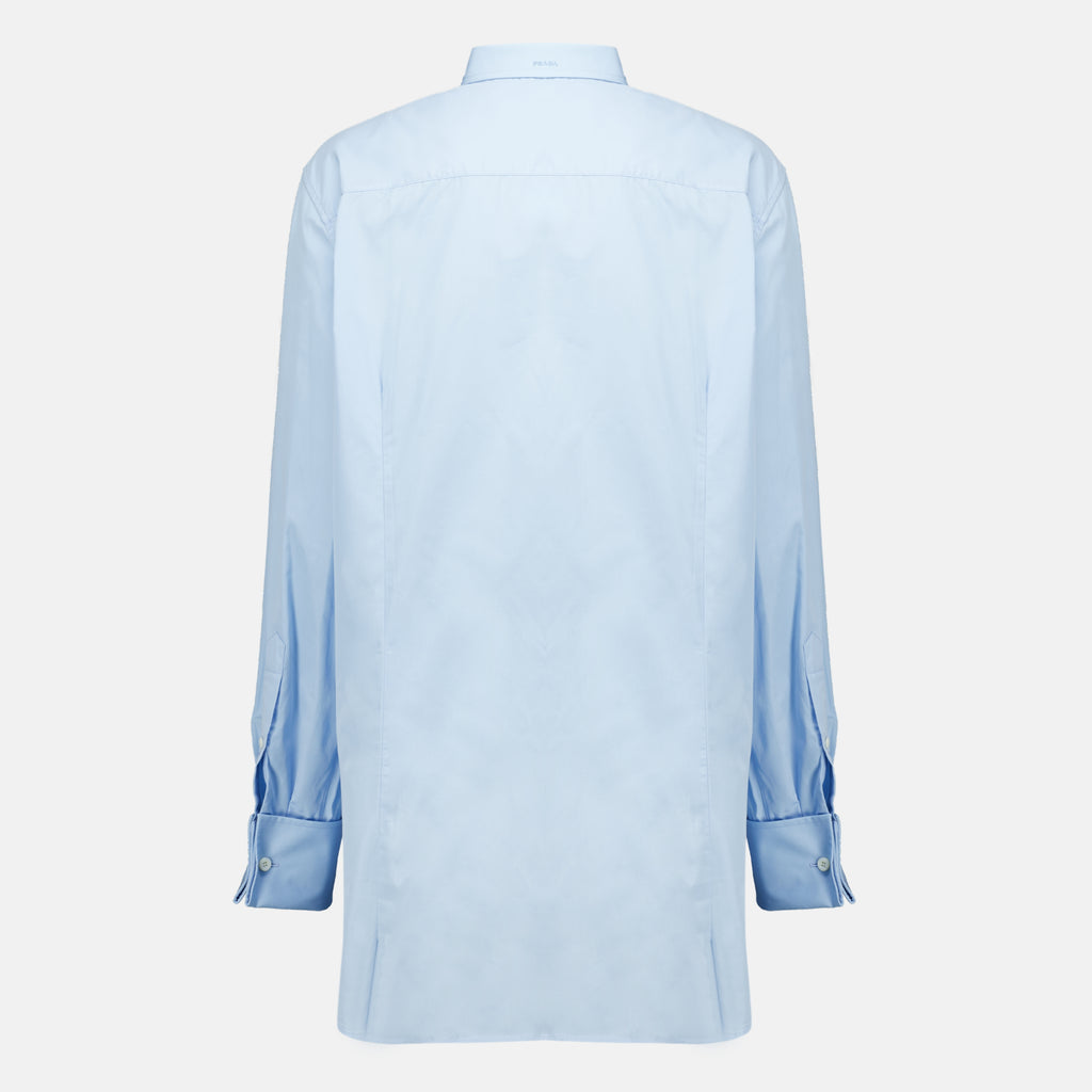 Chemises Camicia Popeline Blu OverSize Prada Bleu Femme
