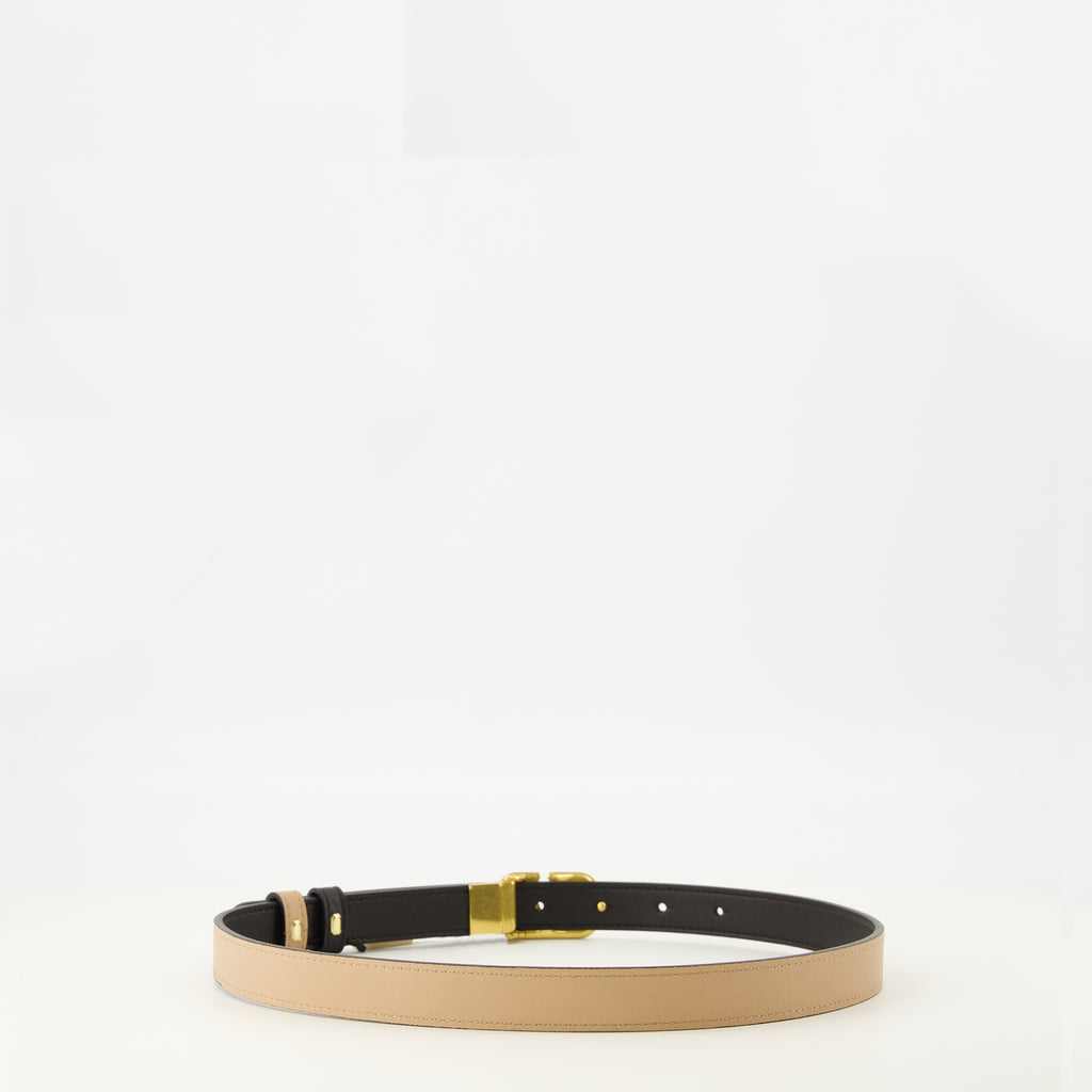Image de l'article Ceinture Vlogo réversible beige et noir 20 mm de la marque Valentino Garavani pour Femme - Saison Printemps-Été 2026 - Vue de Dos