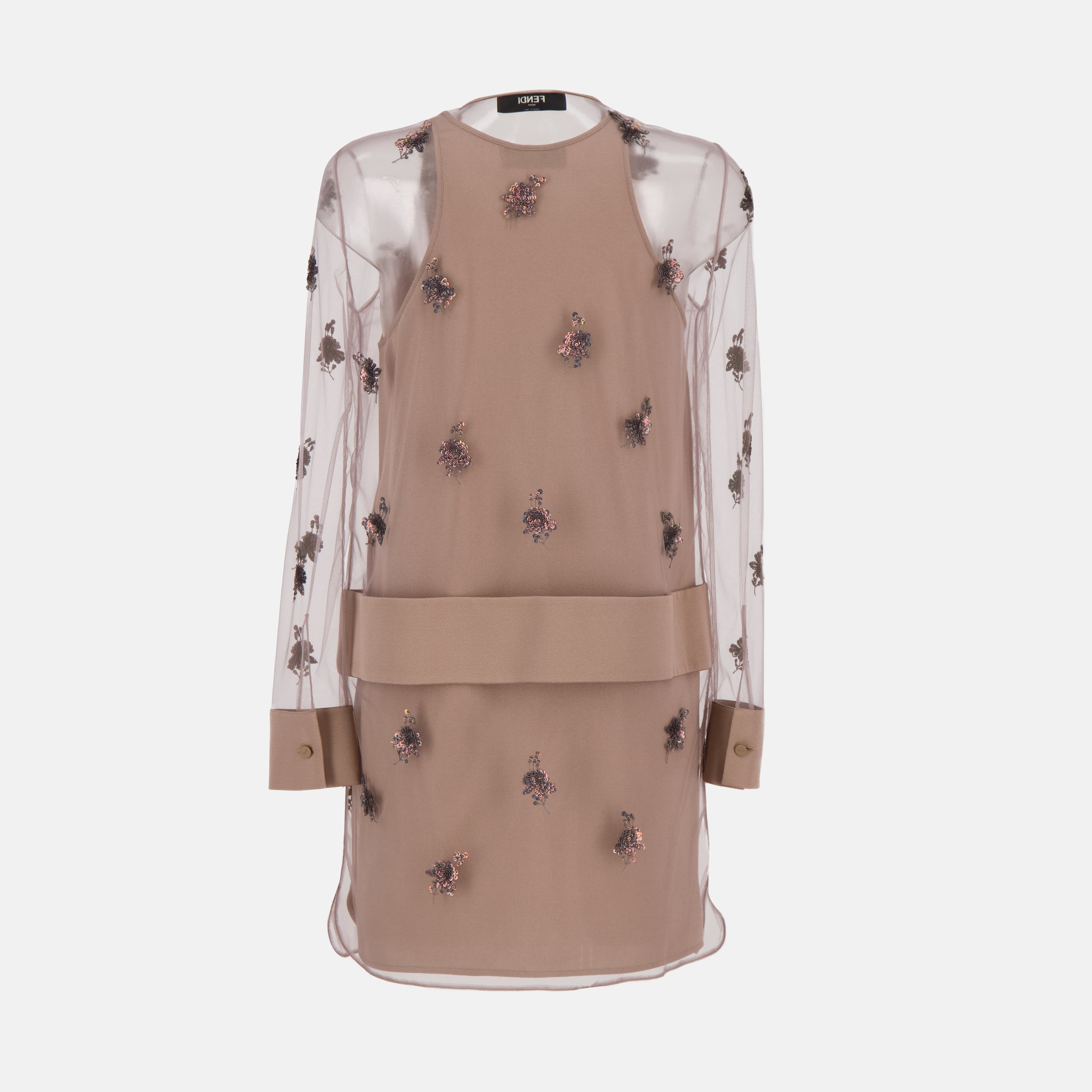 Kleider Tüllkleid Fendi Rosa Femme