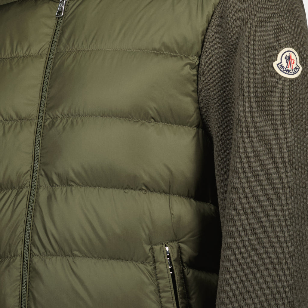 Vestes Veste bi-matière Moncler Kaki Homme