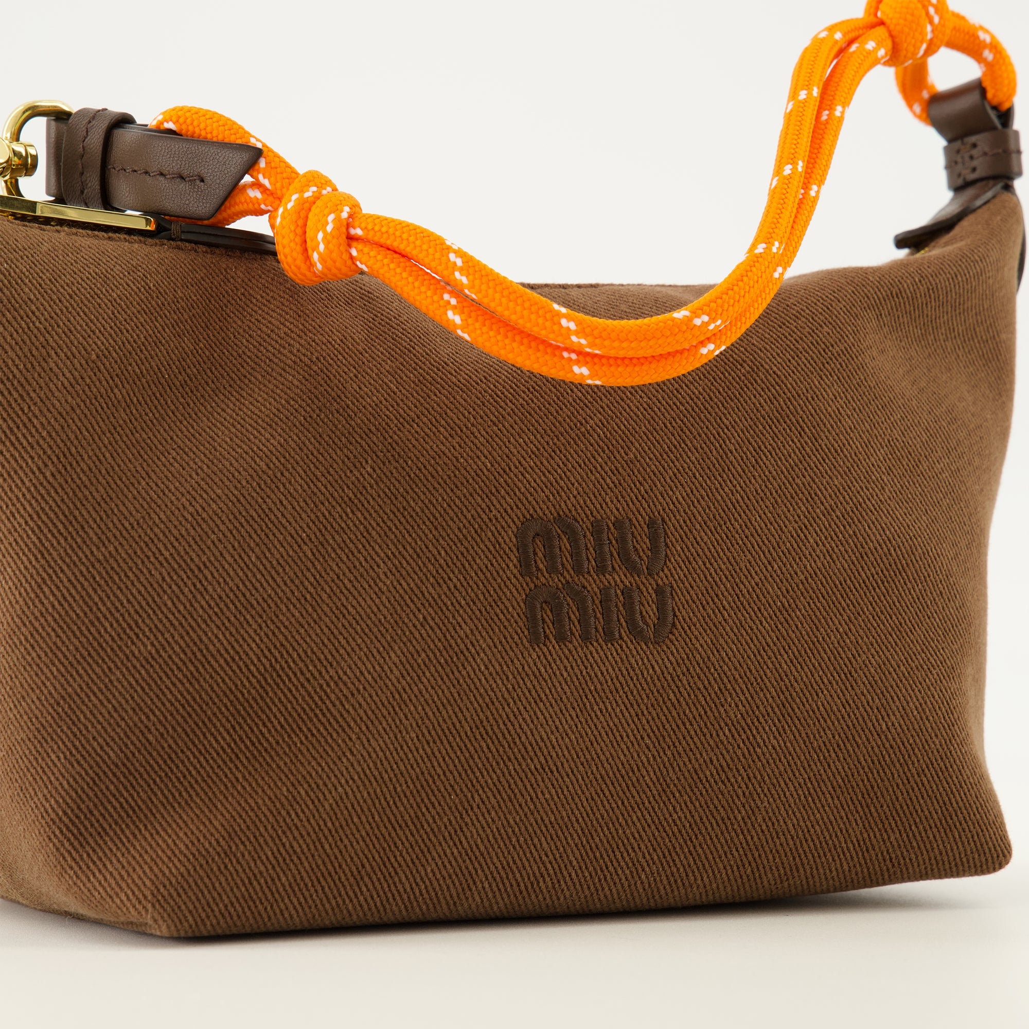 Sacs à main et épaule Pochette en gabardine marron Miu Miu Marron Femme