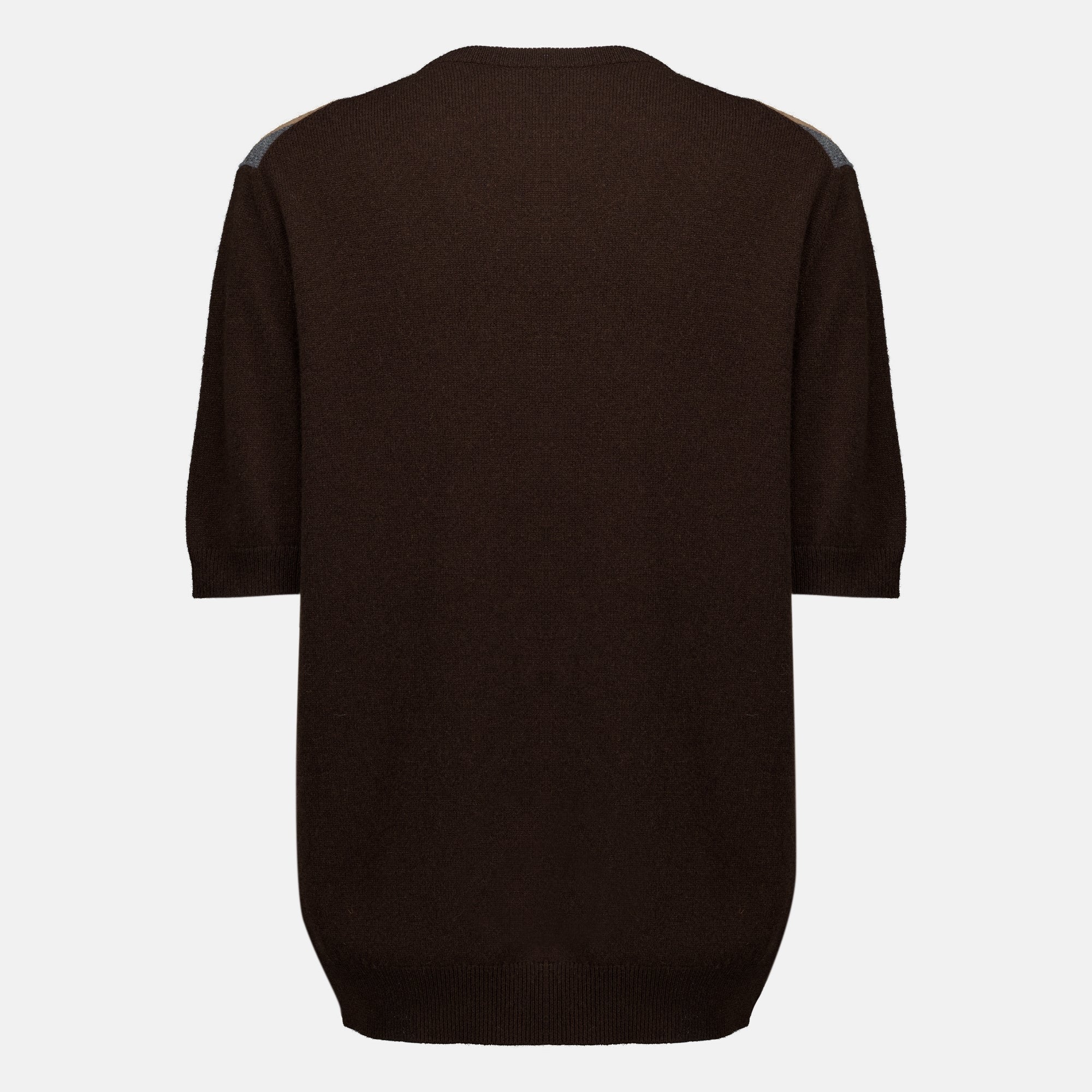 Maille Pull manches courtes en laine Prada Marron Femme