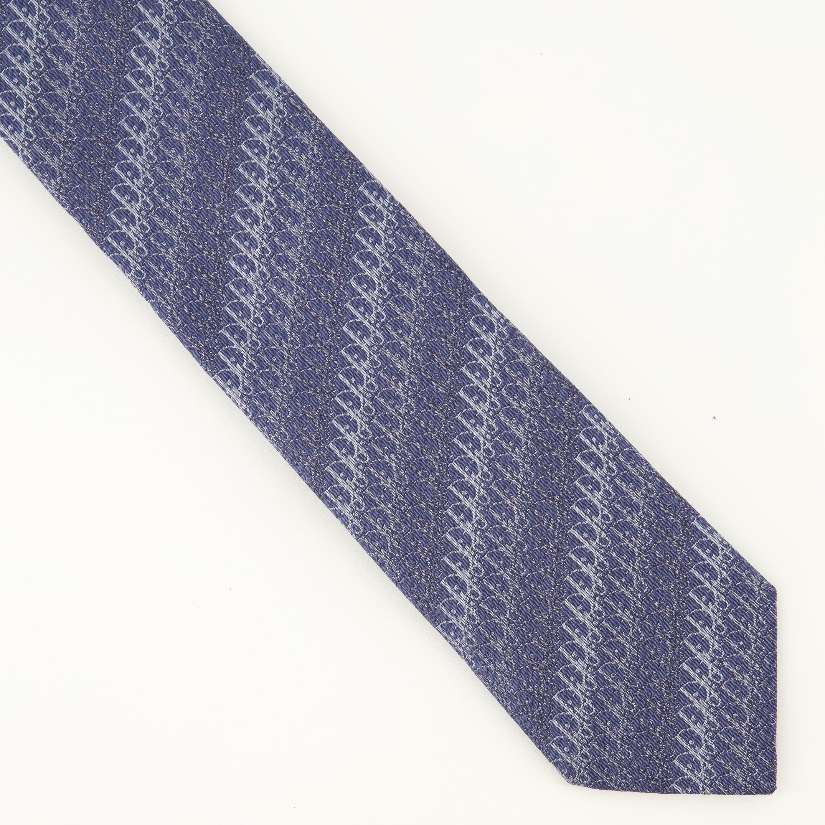Écharpes, foulards et gants Corbata de seda azul Dior Oblique Dior Bleu foncé Homme