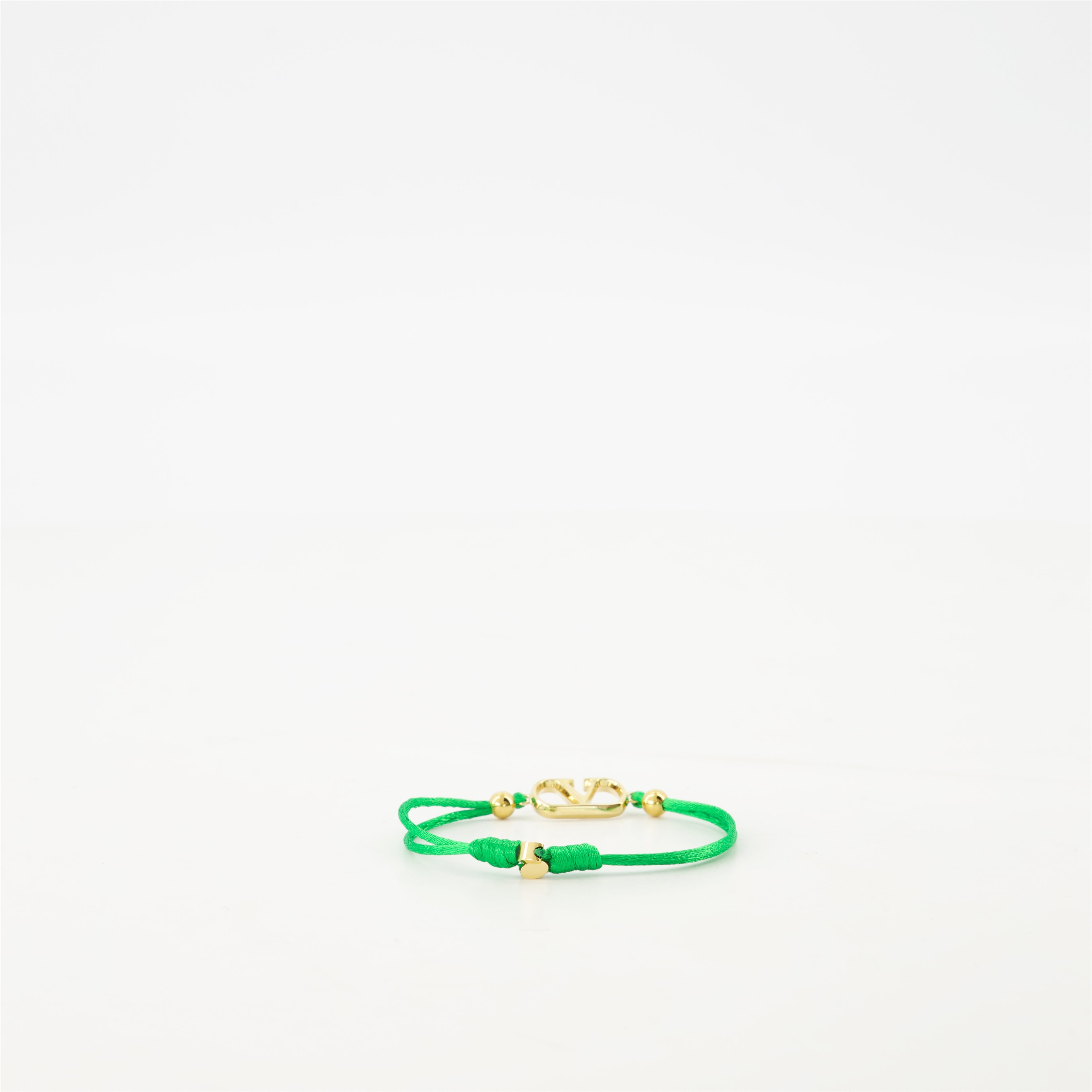 Bijoux Bracelet cordon VLogo Valentino Garavani Vert Homme