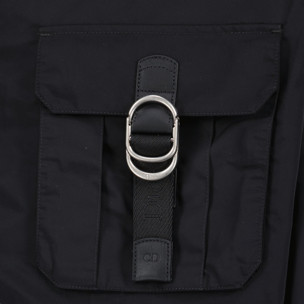 Vestes Camicione Nero con Zip e Fibbia Dior Noir Homme
