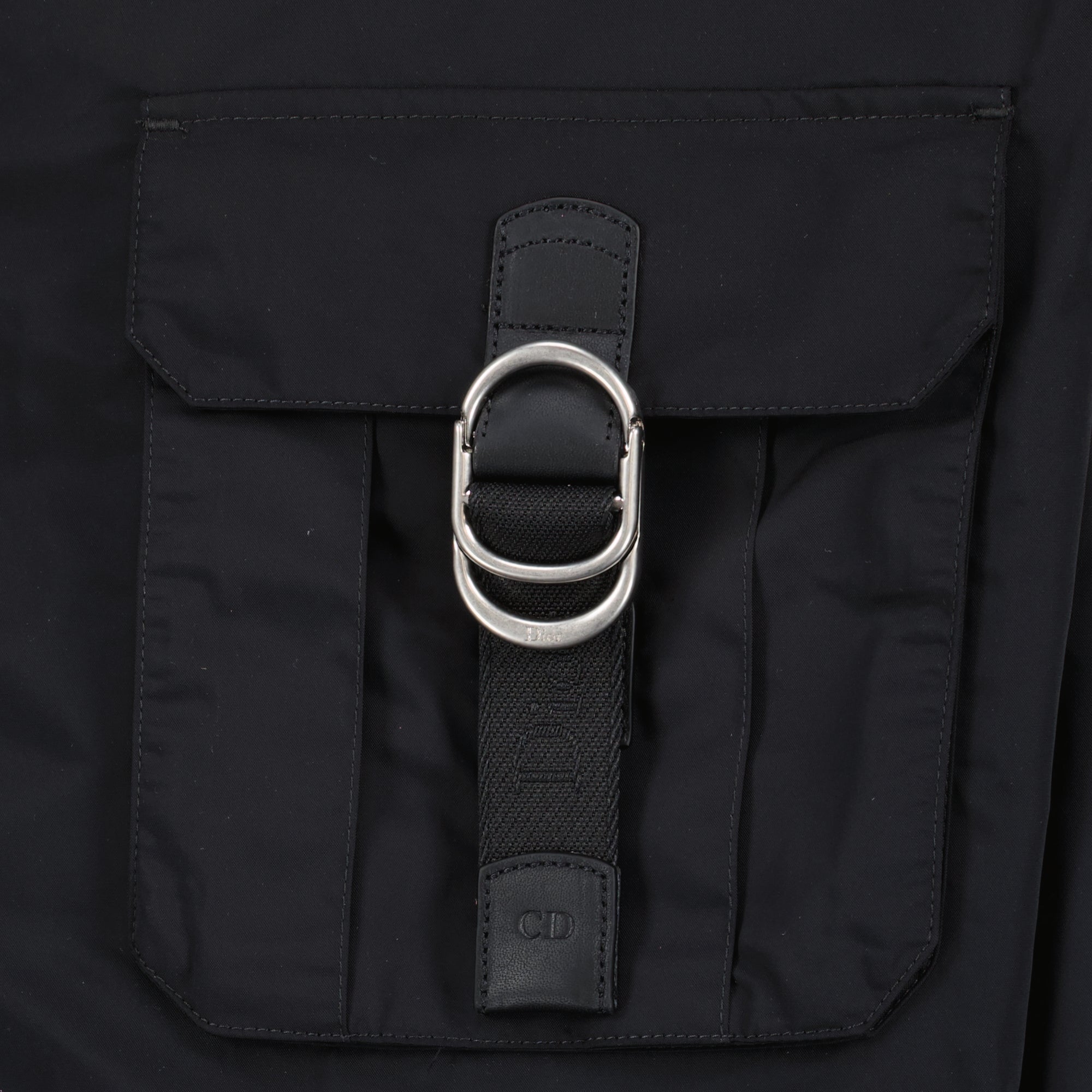 Vestes Camicione Nero con Zip e Fibbia Dior Noir Homme
