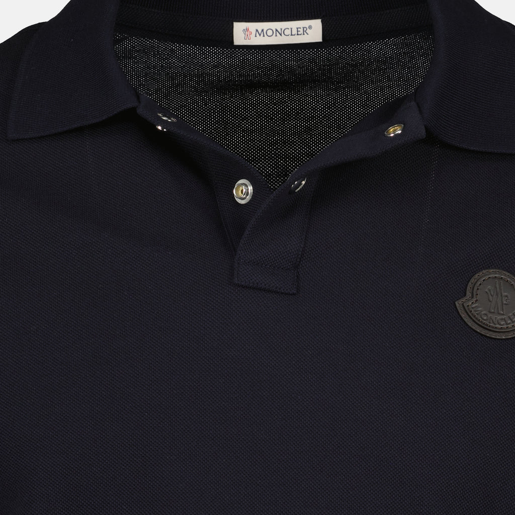 Polos Logo Polo Moncler Azul Escuro Homens