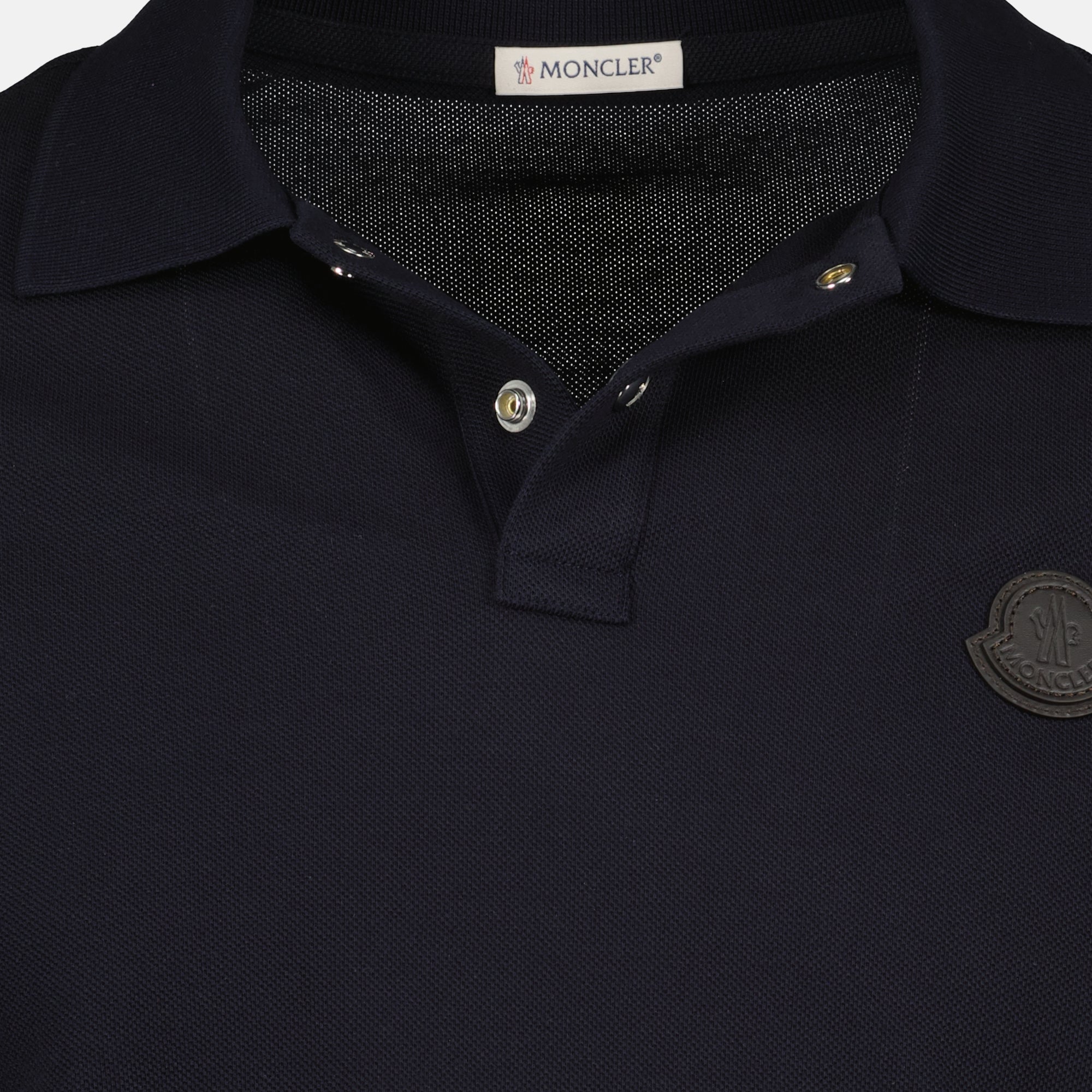 Polos Logo Polo Moncler Azul Oscuro Hombres