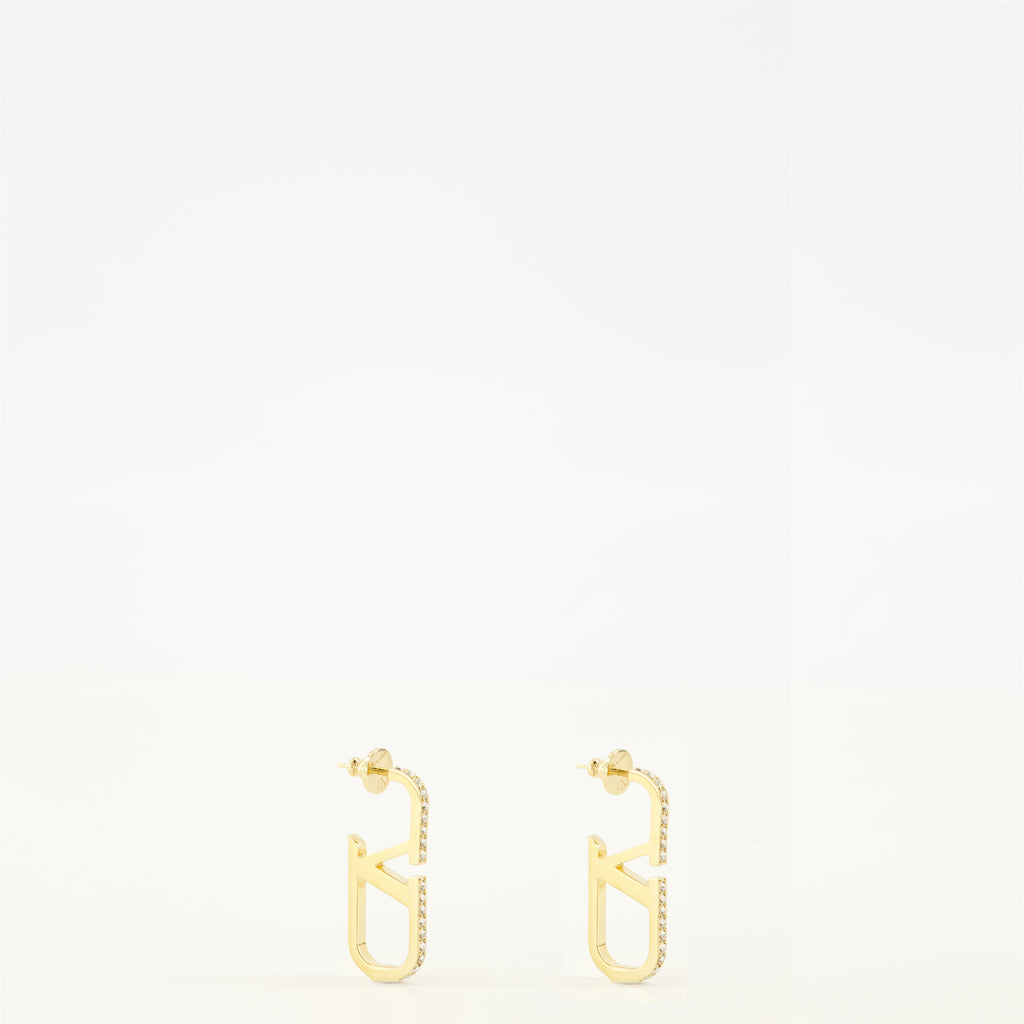 Bijoux Orecchini VLogo con Cristalli Swarovski® Valentino Garavani Doré Femme